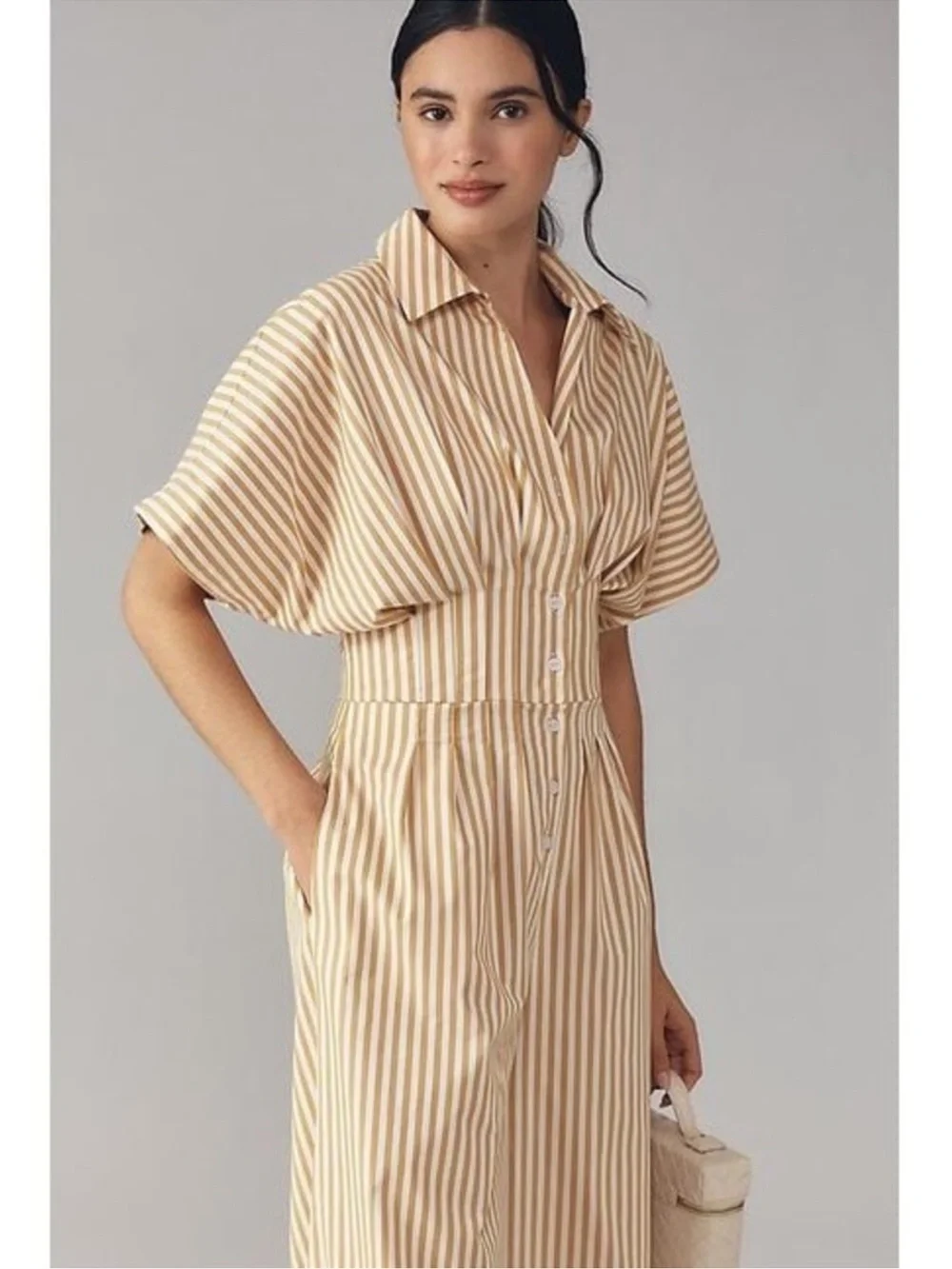 Anthropologie The Tobie Pleated Jumpsuit By Exquise
